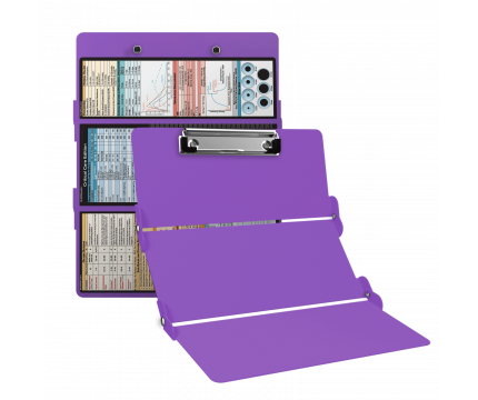 WhiteCoat Clipboard® Trifold - Lilac Critical Care Edition